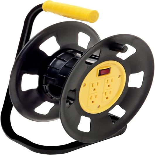 Extension cord storage reel